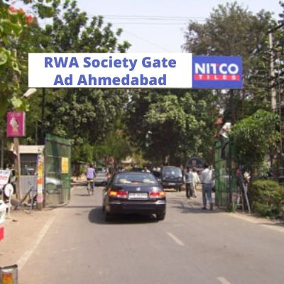 Society Gate Ad Company in Ahmedabad, Saujanya Apartments Gate Advertising in Ahmedabad